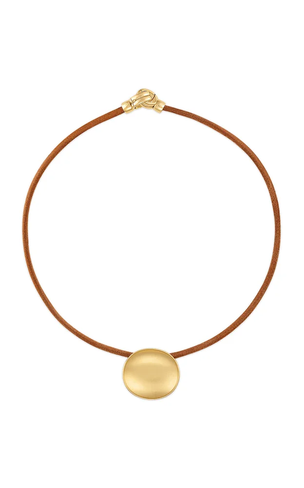 Concave 18k Yellow Gold Necklace