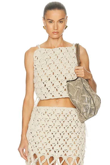 Crochet Cotton Knit Top