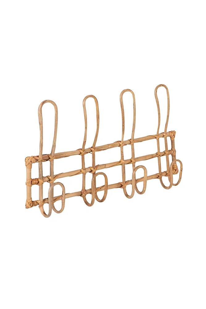 Rattan Woven Wall Hook Rack