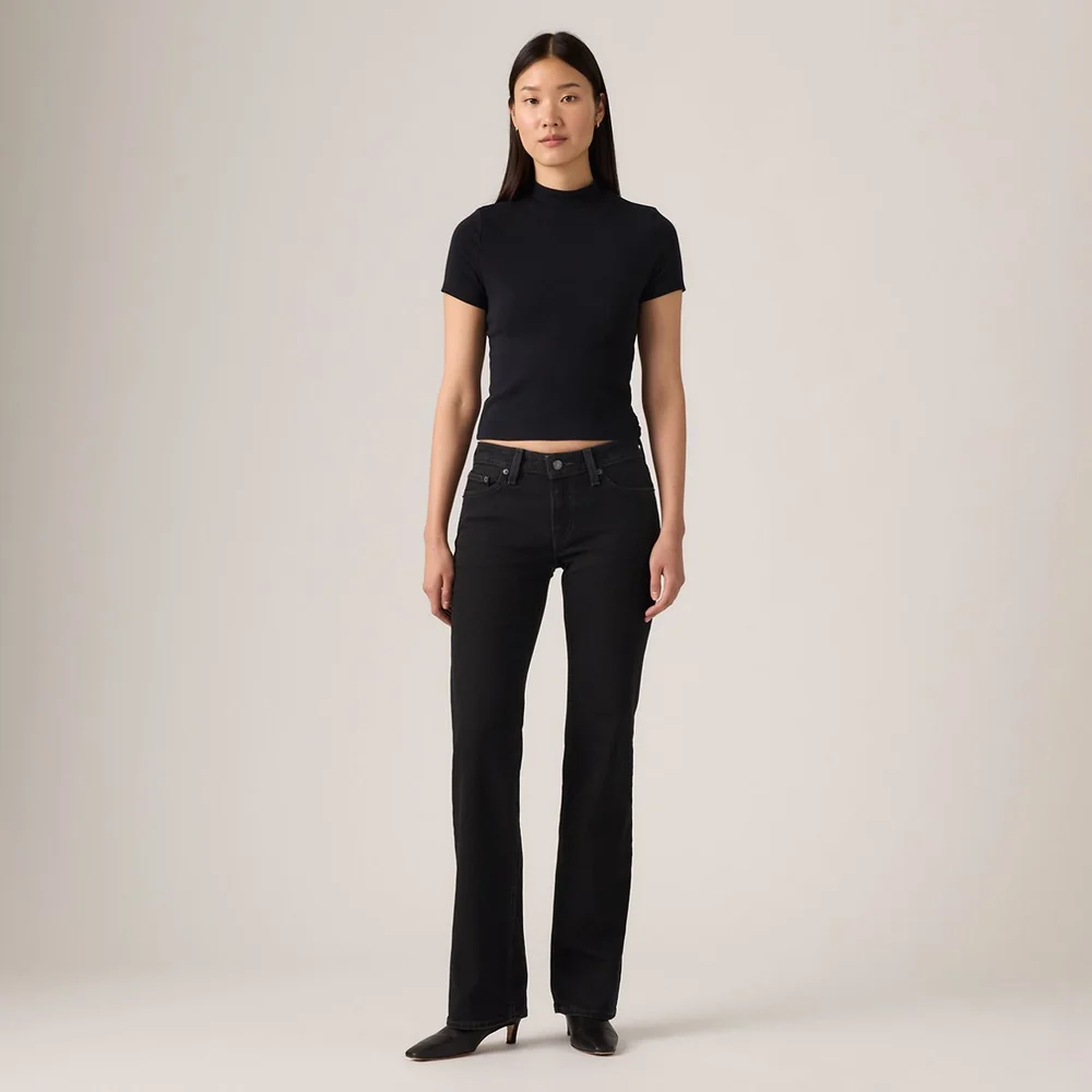 Superlow Bootcut Jeans in Crew Look, Black