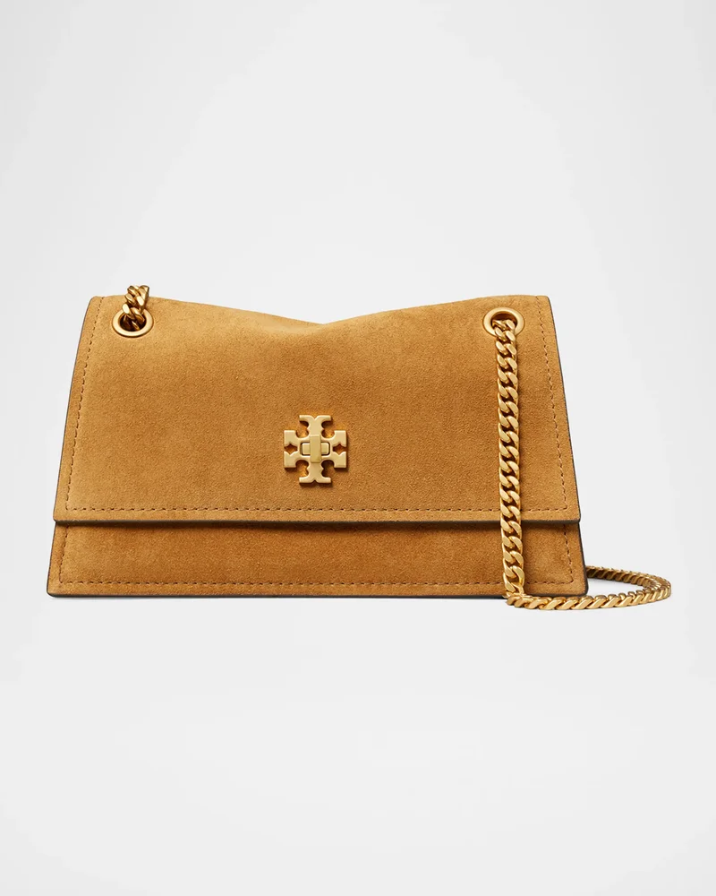 Kira Turnlock Suede Convertible Shoulder Bag