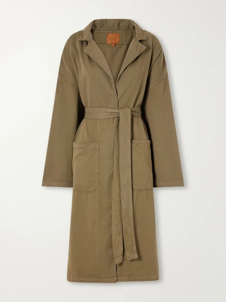 The York Robe belted cotton-twill coat