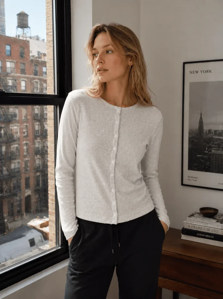 Ribbed Cardigan