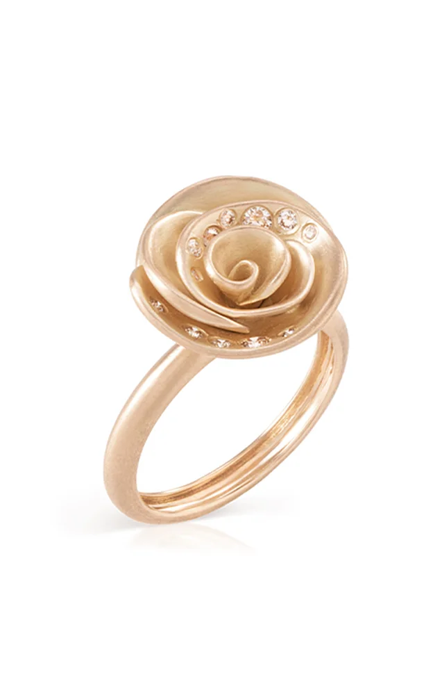 Rose Mini 18K Yellow Diamond Ring