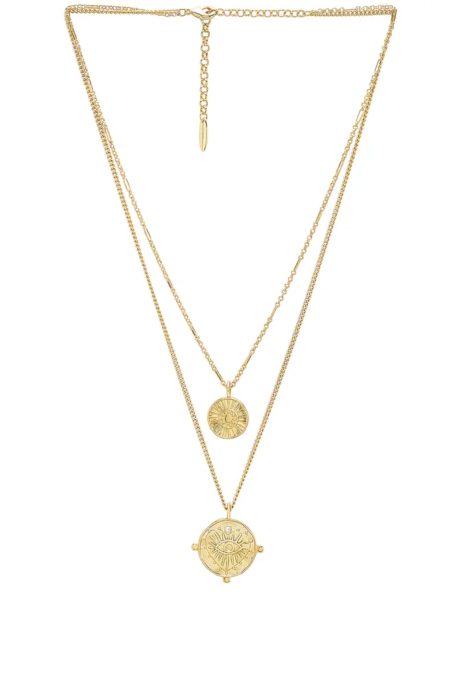 The Double Coin Charm Necklace