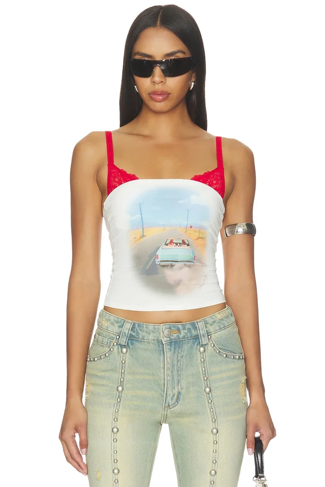 Loveride Retro Print Tube Top
