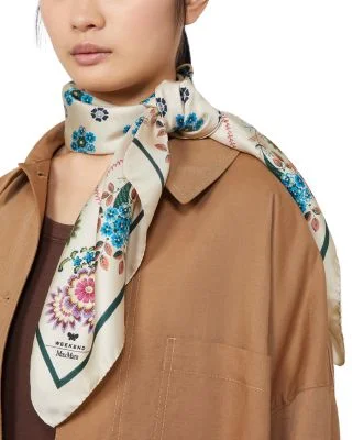 The Grace Silk Scarf in Neo Radiant Square