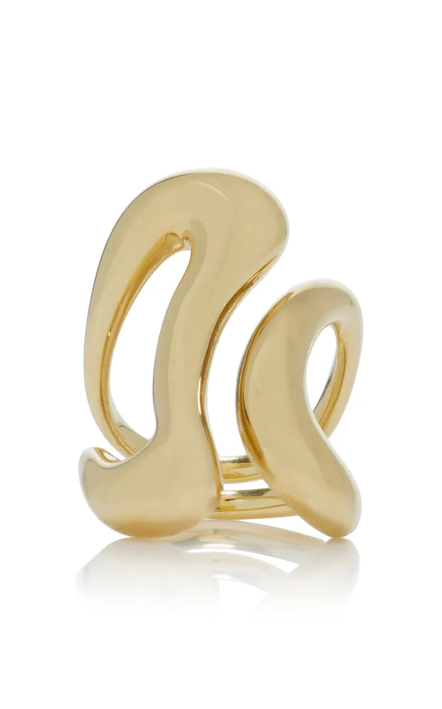 Bold Stream 18K Yellow Gold Open Ring