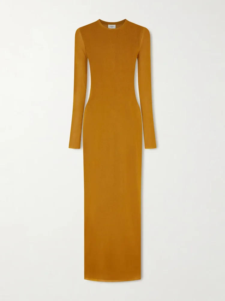 knitted maxi dress