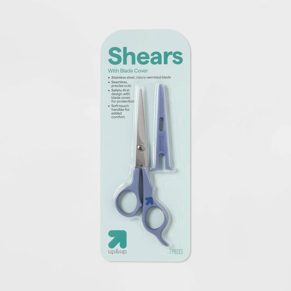 Shears + Safety Blade Cover Hair Styling Scissors