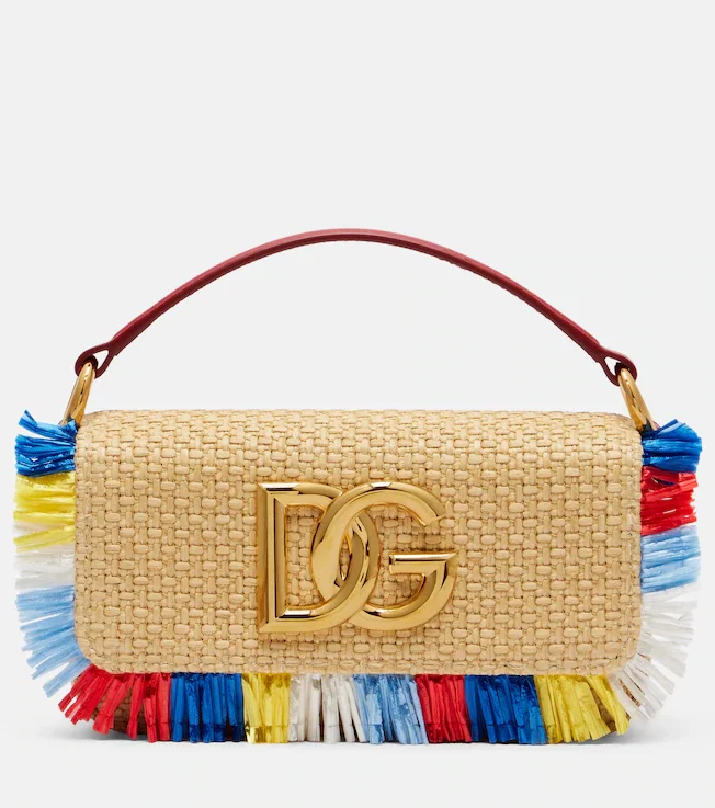 3.5 Small raffia-effect crossbody bag