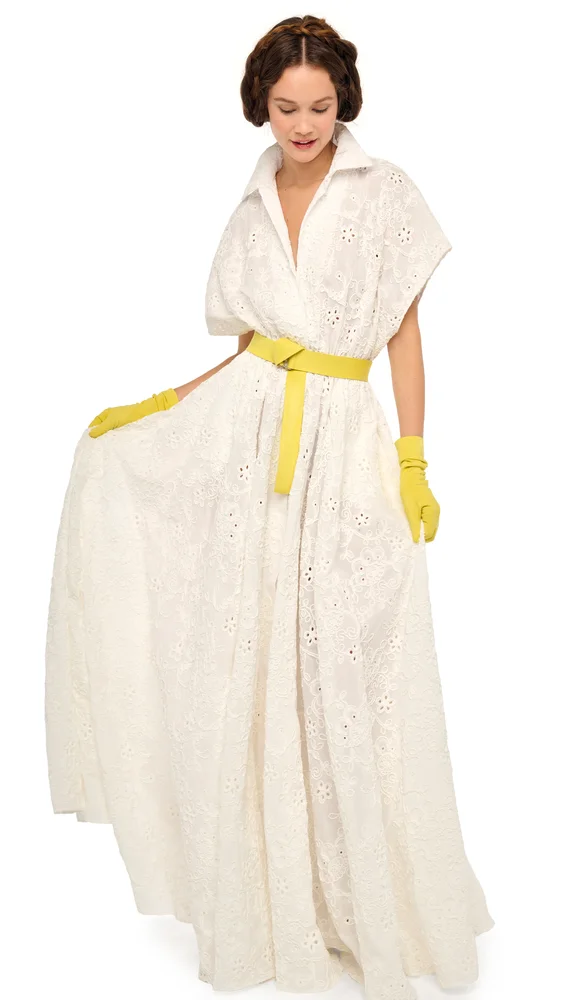 Super Oversized Sleeveless Boyfriend NK Shirt Flared Gown