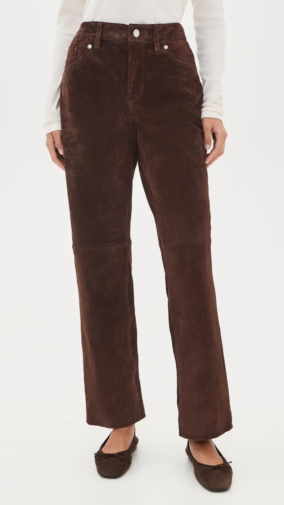 Stanton Straight Leg Suede Pants