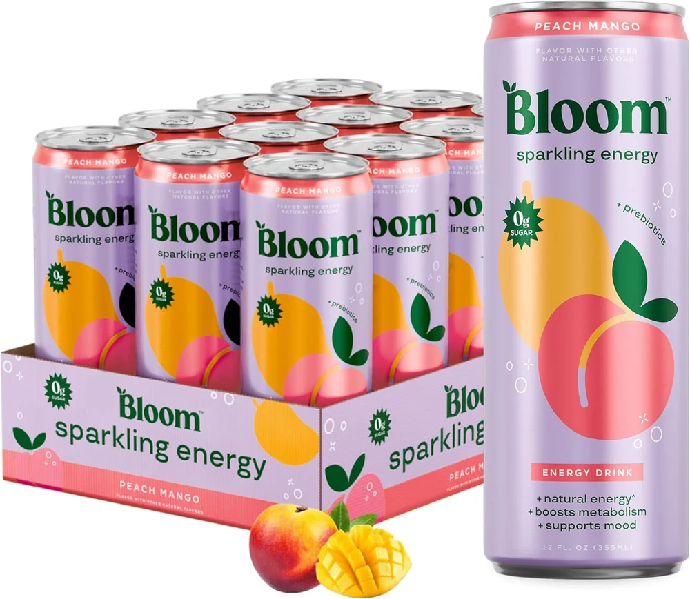 Zero Sugar Energy Drink Peach Mango, 12 Pack