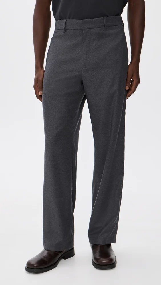 Delfo Flan Brushed Wool Trousers
