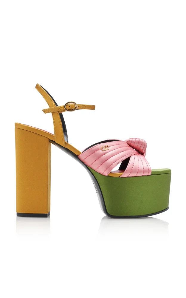 Crasher Satin Platform Sandals