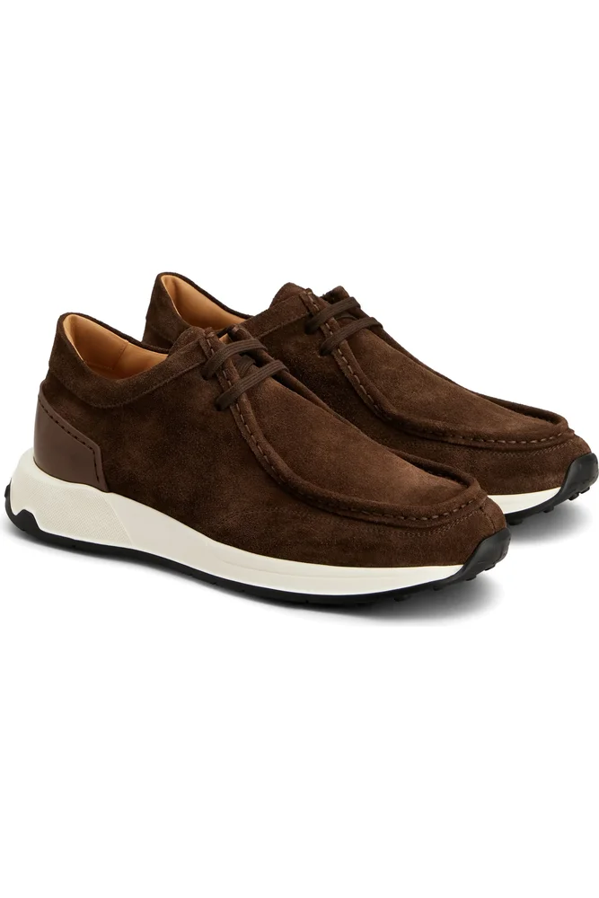 Leather & Suede Sneaker, Marrone Africa