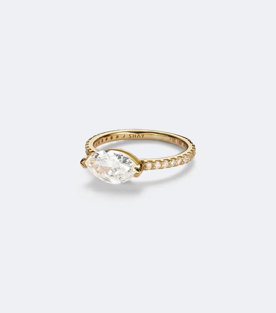 18kt gold pinky ring with diamonds