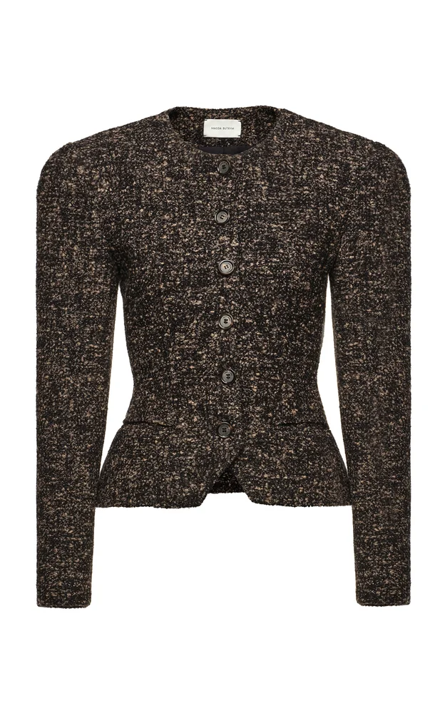Structured Wool-Blend Peplum Jacket