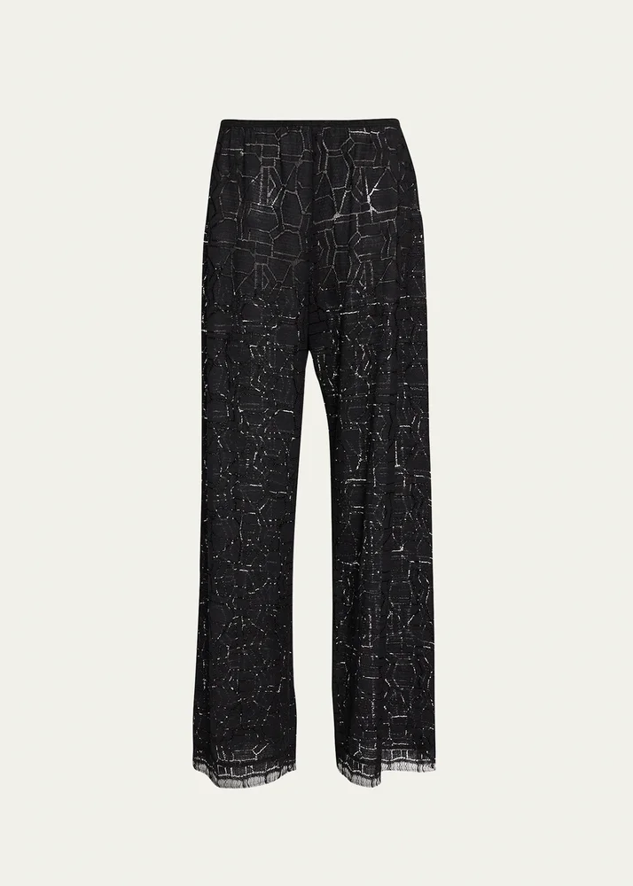 Daniel Wide-Leg Lace Pants