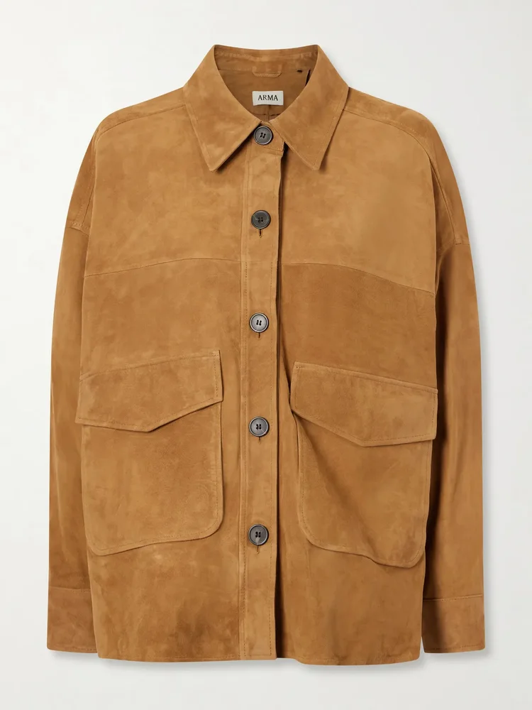 Kaylee paneled suede jacket