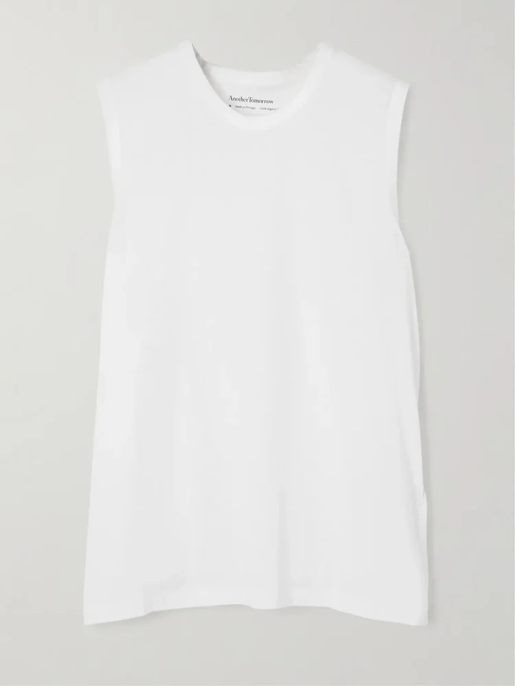 Organic cotton-jersey tank top