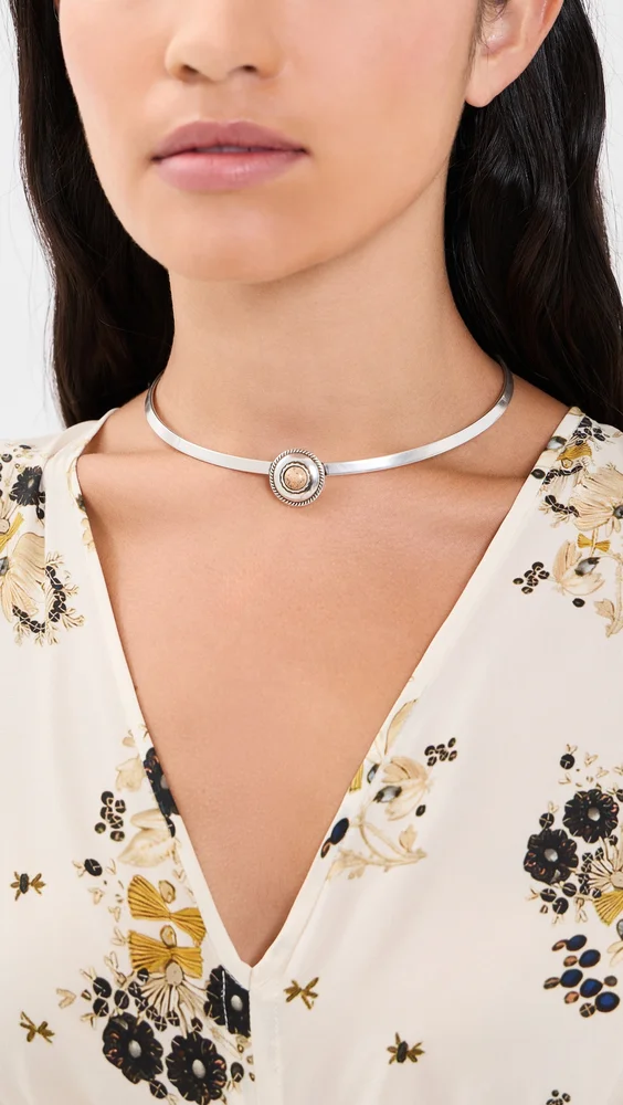 Stone Embellished Choker Necklace