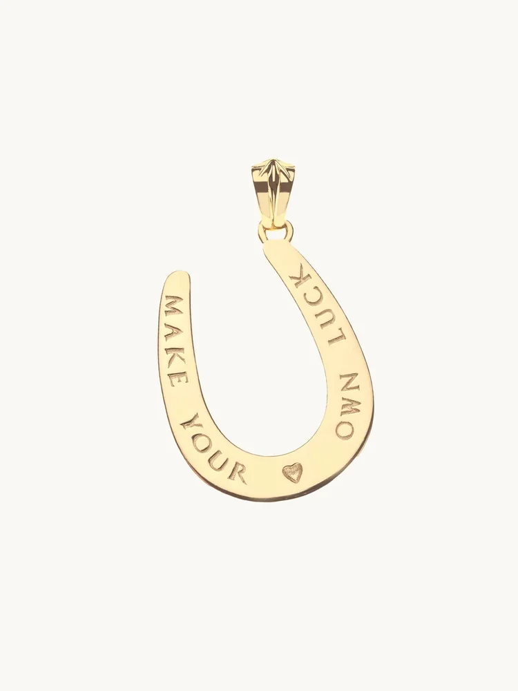 lucky starry horseshoe pendant