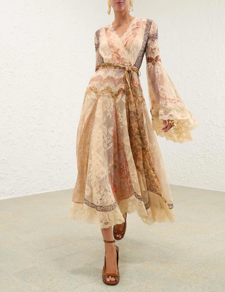 Valiant Panelled Wrap Dress