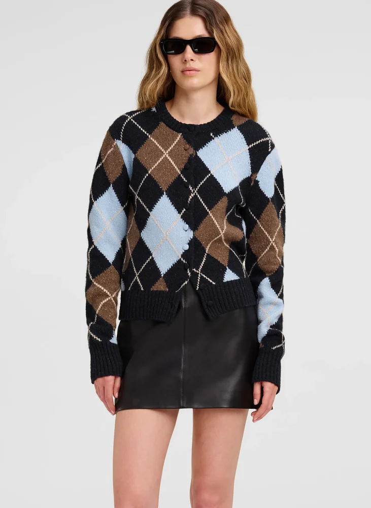 Skyler Argyle Cardigan