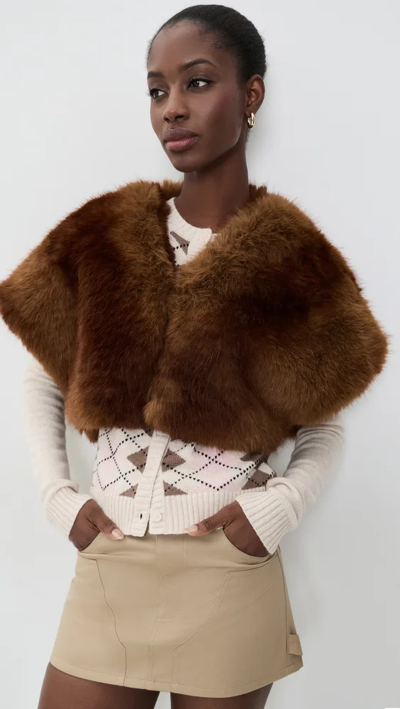 Devin Faux Mink Shrug