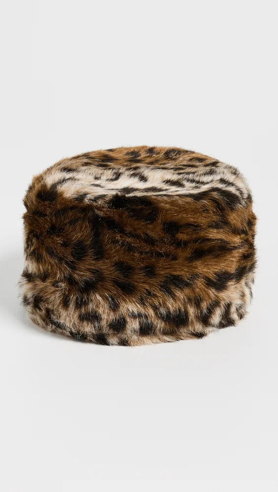 Margot Shaved Leopard Pillbox Hat