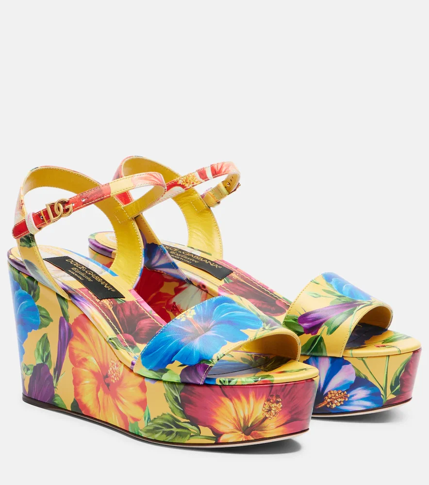 Bianca floral wedges