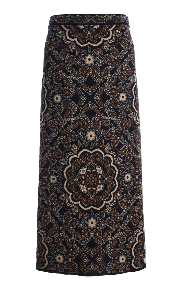 Clara Wool-Cotton Maxi Skirt