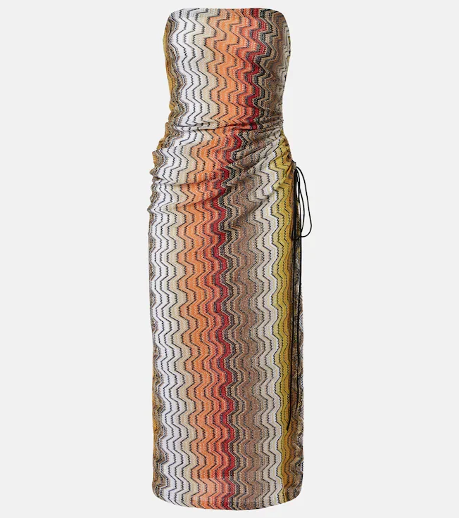 Wave lamé beach dress