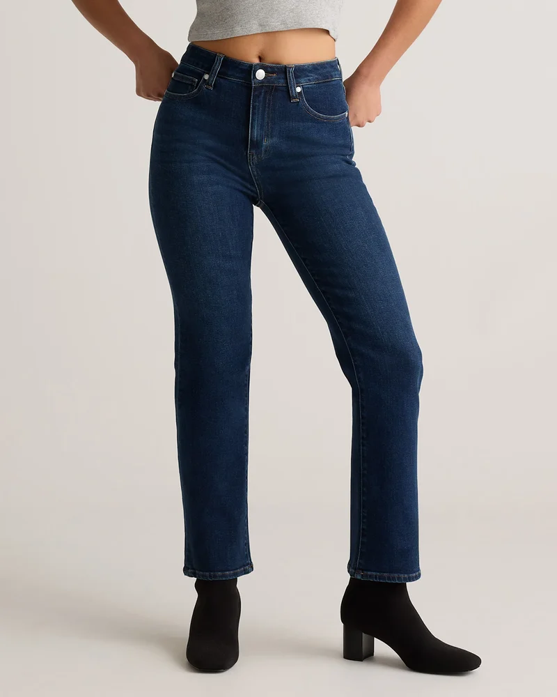 Bella Stretch Straight Jeans in Cloud White