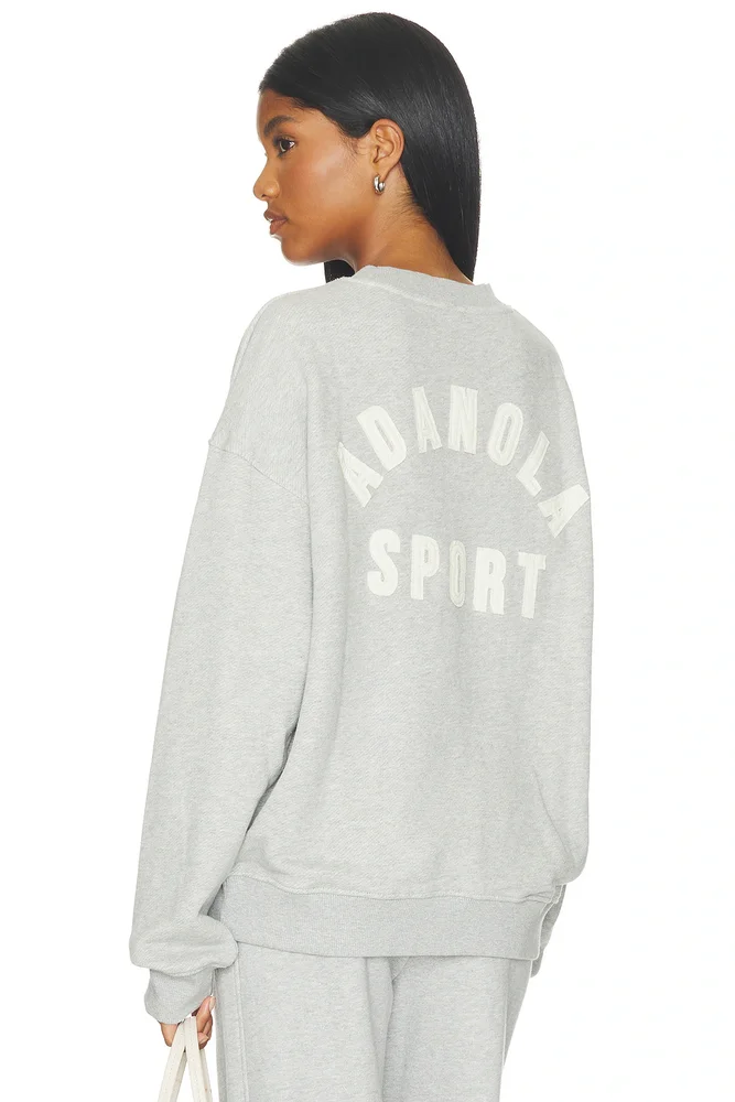 Sport Applique Oversized Sweatshirt