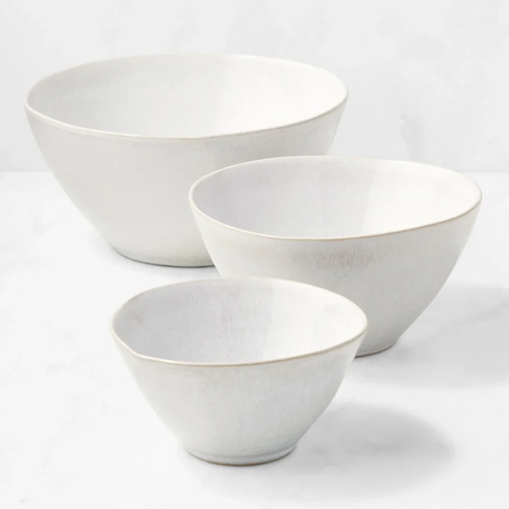 Cyprus Reactive Glaze Mixing Bowls, Set of 3