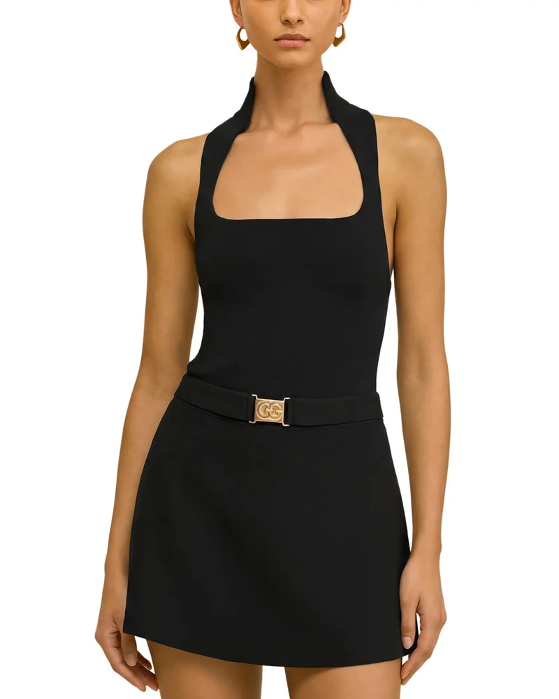 Lakshmi Square Neck Knit Blend Top