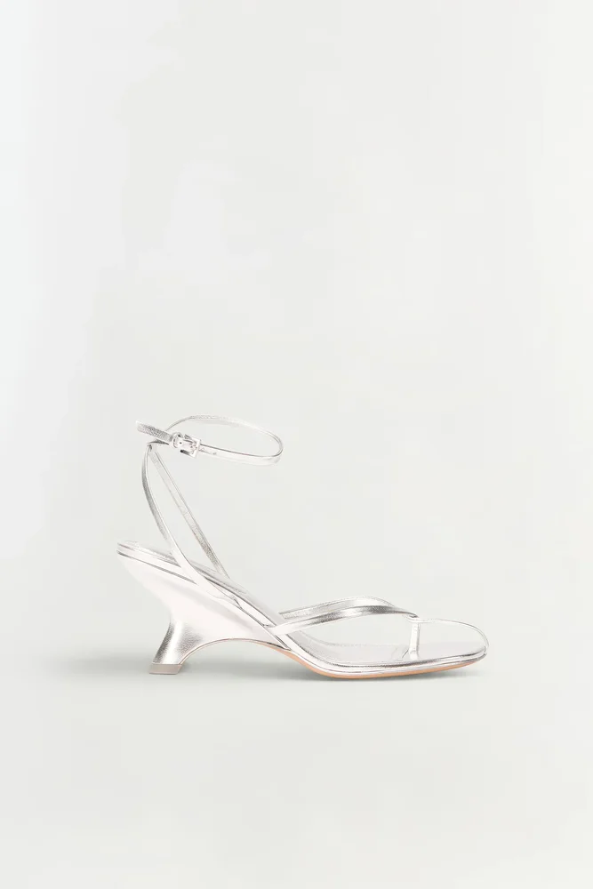 Kelsey Leather Strappy Wedge