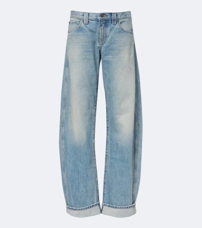 Karo faded barrel-leg jeans