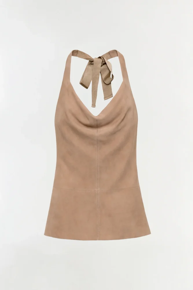 Griffin Suede Halter Top