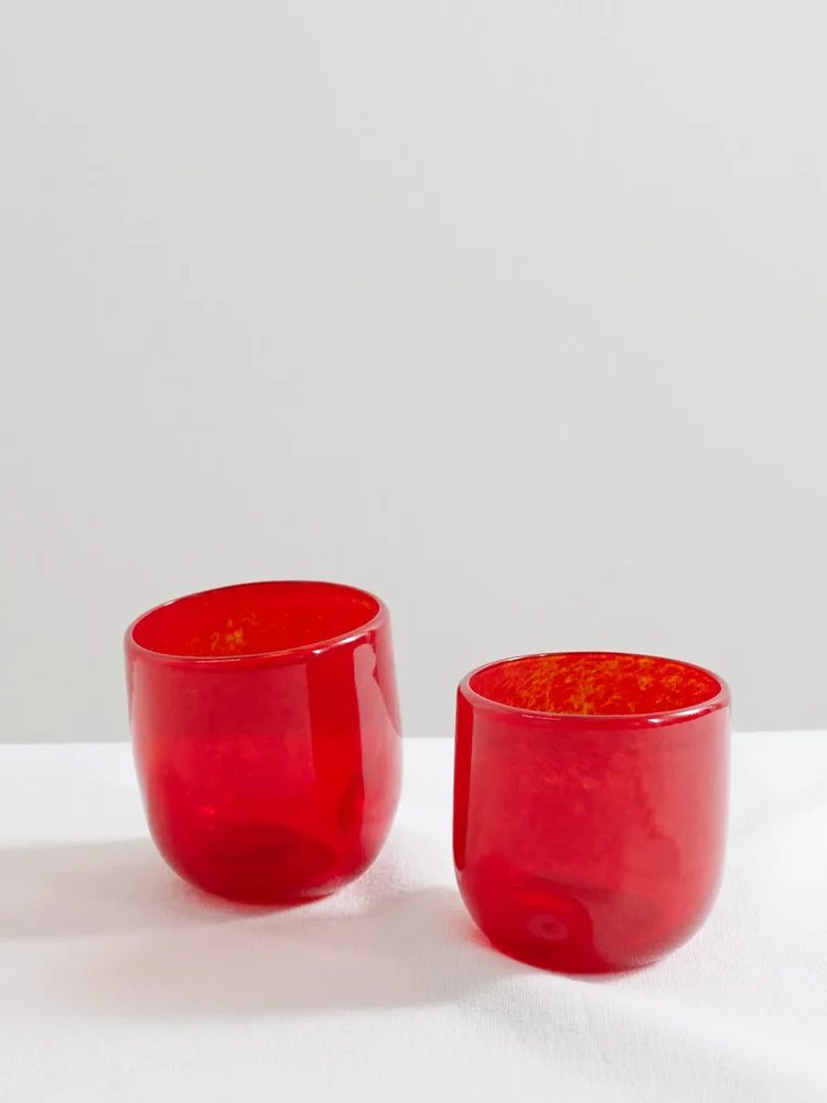 Thaw set of two recycled glass cups