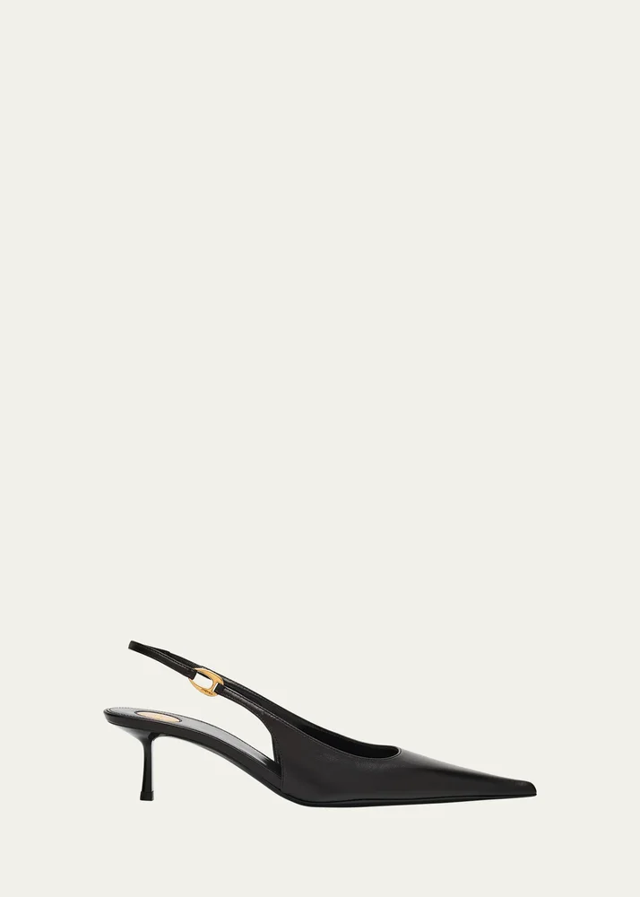 Vendome Leather Slingback Pumps