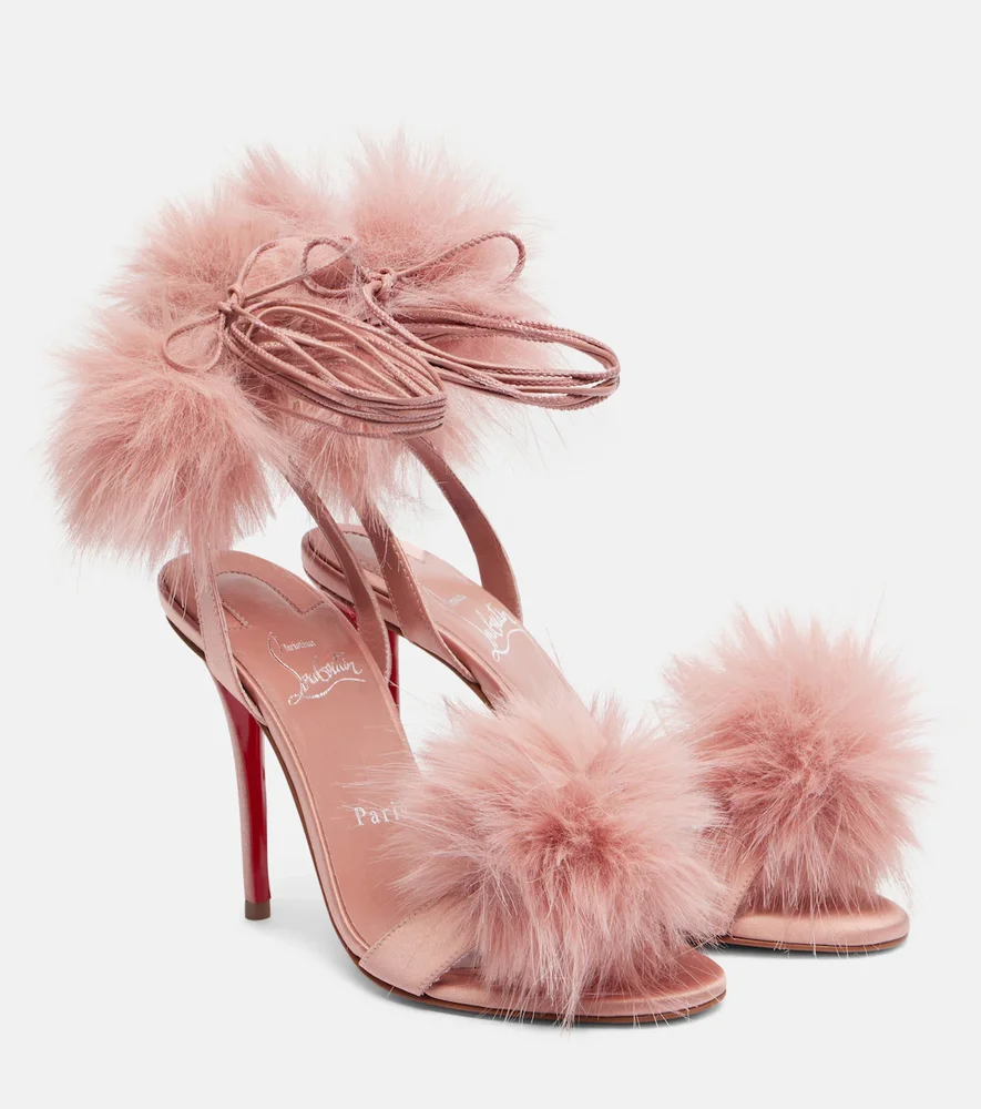 Patapompom 100 crêpe satin sandals