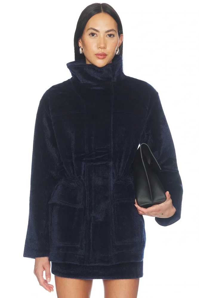Edie Faux Pony Parka Jacket