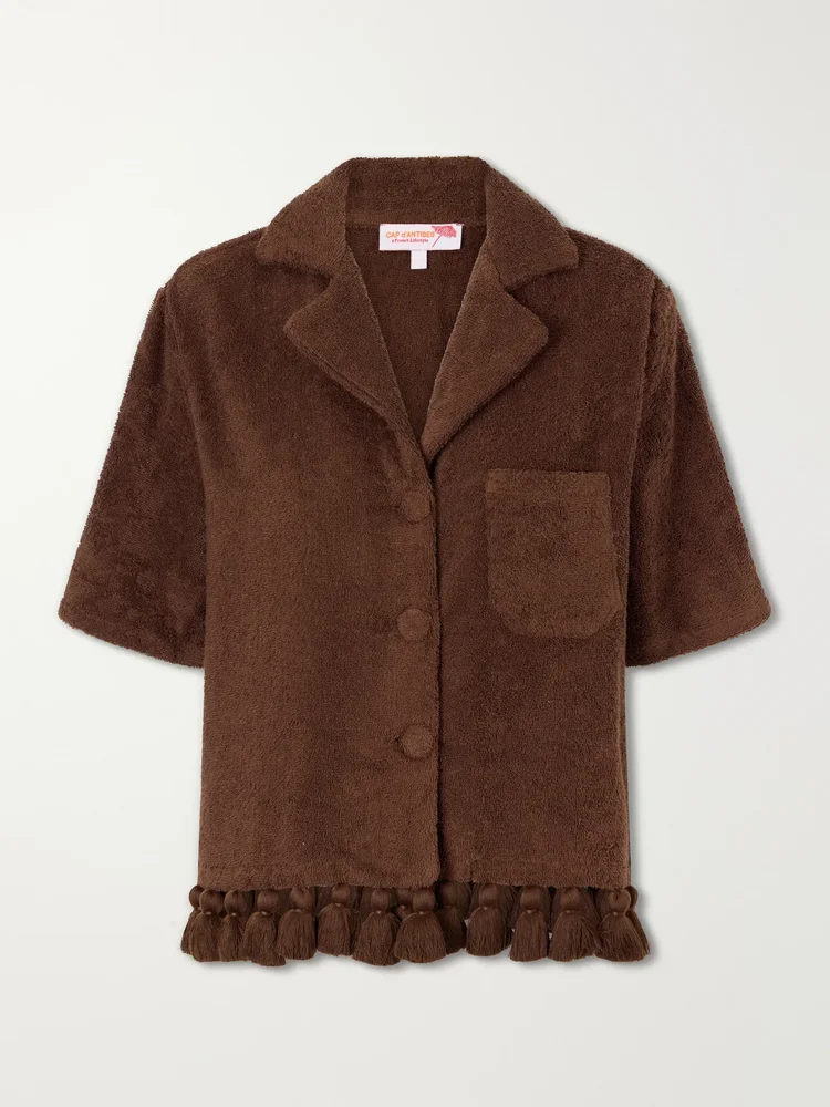 Antonia cotton-terry shirt