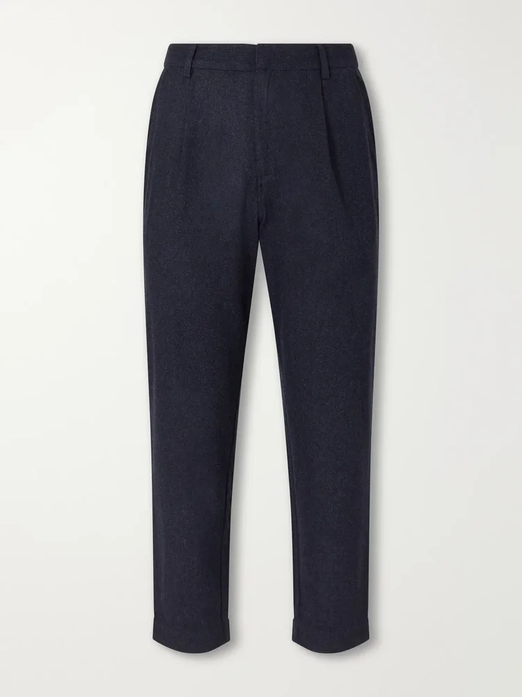 Assembly Straight-Leg Mélange Wool-Blend Suit Trousers