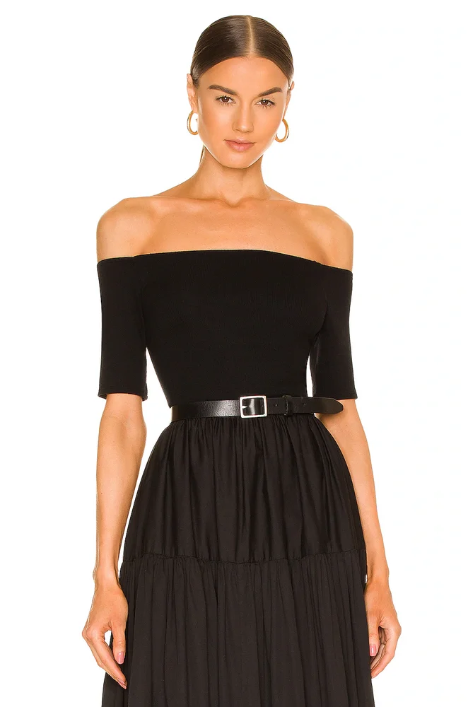 Half Sleeve Off-Shoulder Top