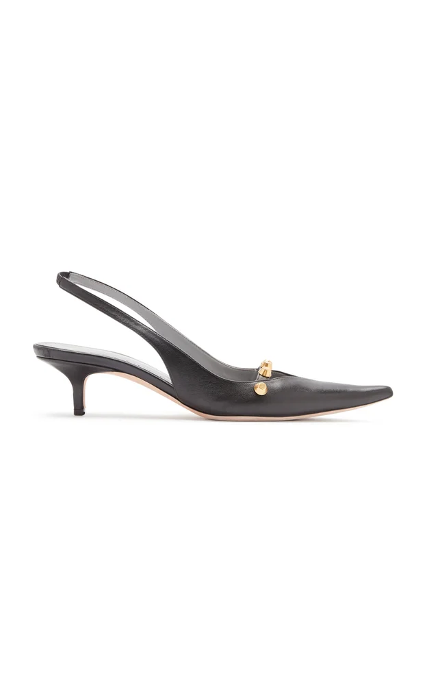 Midnight City Slingback Leather Pumps